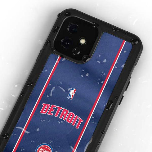 NBA Detroit Pistons Jersey iPhone 12 Mini Waterproof Case