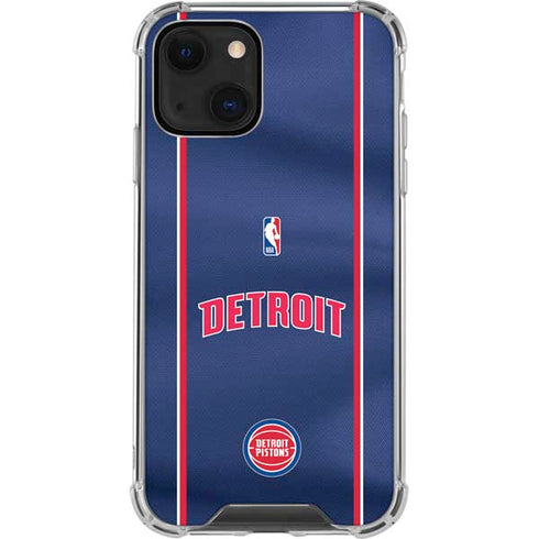 NBA Detroit Pistons Jersey iPhone 13 Clear Case