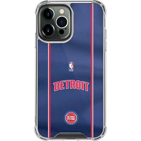NBA Detroit Pistons Jersey iPhone 13 Pro Max Clear Case