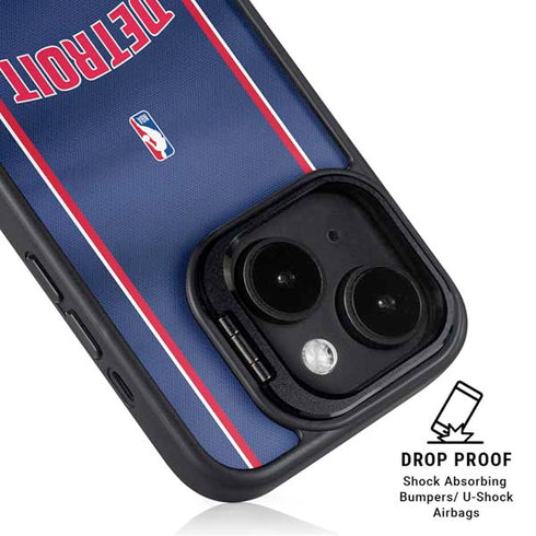 NBA Detroit Pistons Jersey iPhone 14 Plus Kickstand Case