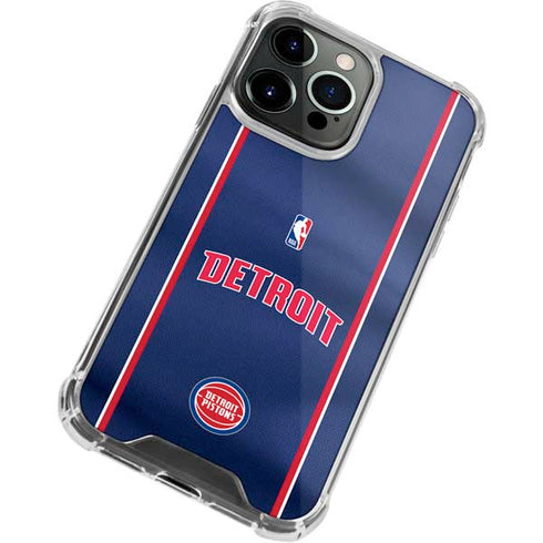 NBA Detroit Pistons Jersey iPhone 14 Pro Max Clear Case