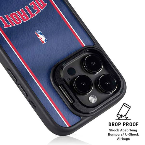 NBA Detroit Pistons Jersey iPhone 14 Pro Max Kickstand Case