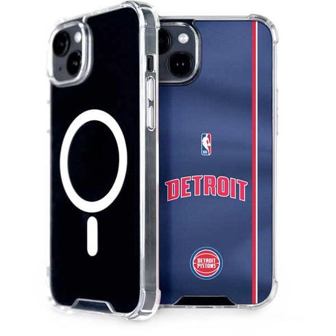 NBA Detroit Pistons Jersey iPhone 15 Plus MagSafe Case