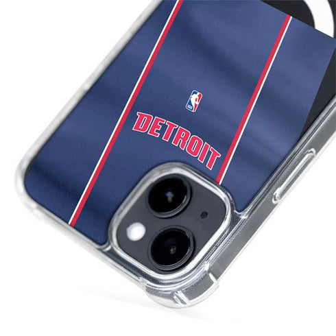 NBA Detroit Pistons Jersey iPhone 15 Plus MagSafe Case