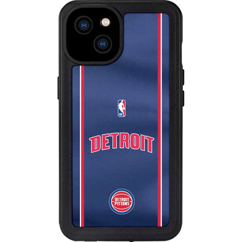NBA Detroit Pistons Jersey iPhone 15 Plus Waterproof Case