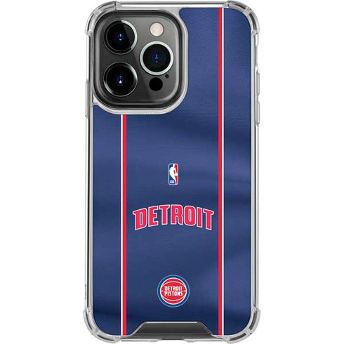 NBA Detroit Pistons Jersey iPhone 15 Pro Clear Case