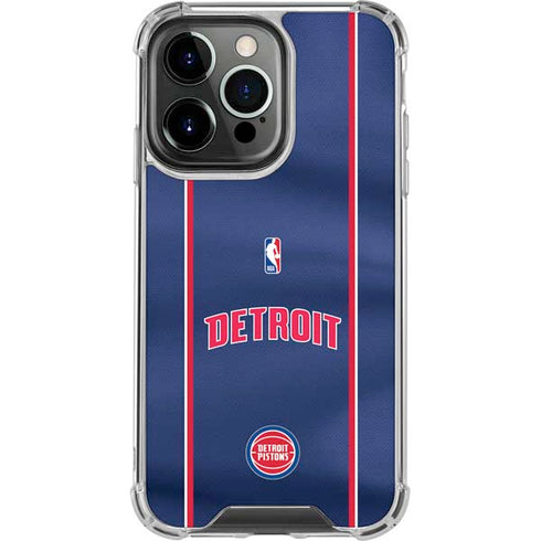 NBA Detroit Pistons Jersey iPhone 15 Pro Max Clear Case