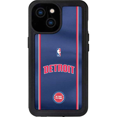 NBA Detroit Pistons Jersey iPhone 15 Waterproof Case