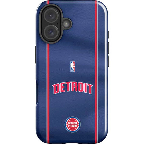 NBA Detroit Pistons Jersey iPhone 16 Plus Impact Case