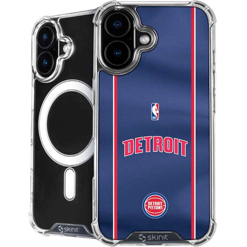 NBA Detroit Pistons Jersey iPhone 16 Plus MagSafe Case