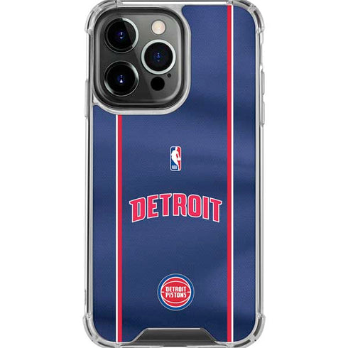 NBA Detroit Pistons Jersey iPhone 16 Pro Max Clear Case