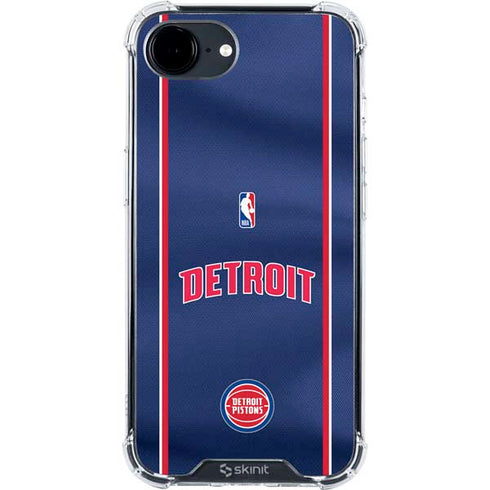 NBA Detroit Pistons Jersey iPhone 16e Clear Case
