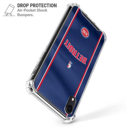 NBA Detroit Pistons Jersey iPhone XR Clear Case