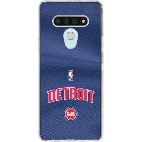 NBA Detroit Pistons Jersey LG Stylo 6 Clear Case