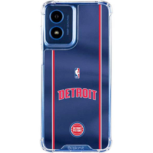 NBA Detroit Pistons Jersey Moto G 5G (2024) Clear Case