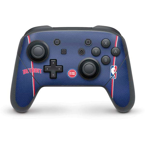 NBA Detroit Pistons Jersey Nintendo Switch Pro Controller Skin