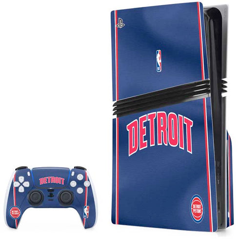 NBA Detroit Pistons Jersey PS5 Pro Disk Bundle Skin