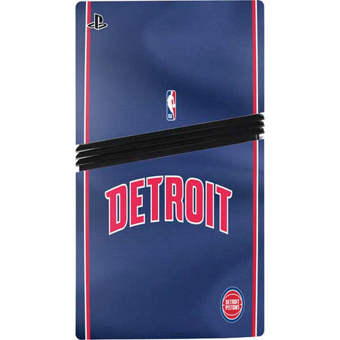 NBA Detroit Pistons Jersey PS5 Pro Disk Console Skin