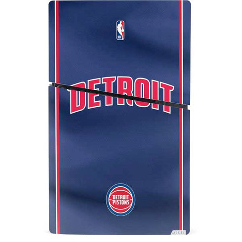 NBA Detroit Pistons Jersey PS5 Slim Digital Edition Console Skin
