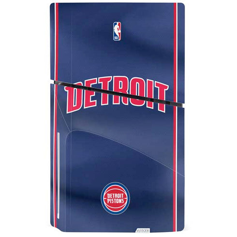 NBA Detroit Pistons Jersey PS5 Slim Disk Console Skin