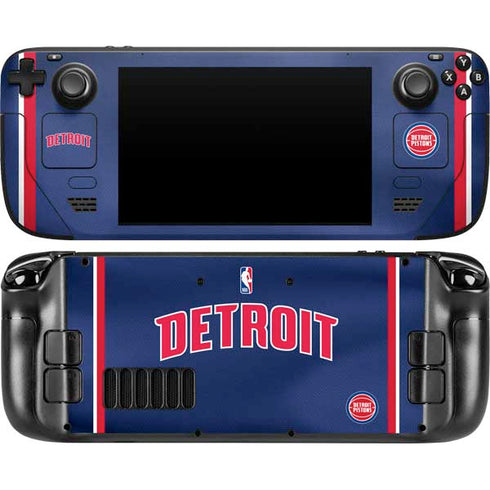 NBA Detroit Pistons Jersey Steam Deck Handheld Gaming Computer Skin