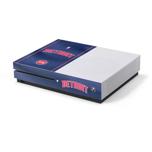 NBA Detroit Pistons Jersey Xbox One S Console Skin