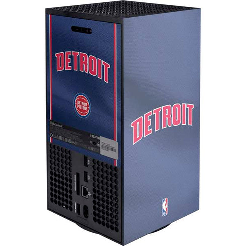 NBA Detroit Pistons Jersey Xbox Series X Console Skin