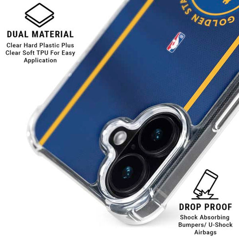 NBA Golden State Warriors Jersey iPhone 16 Clear Case
