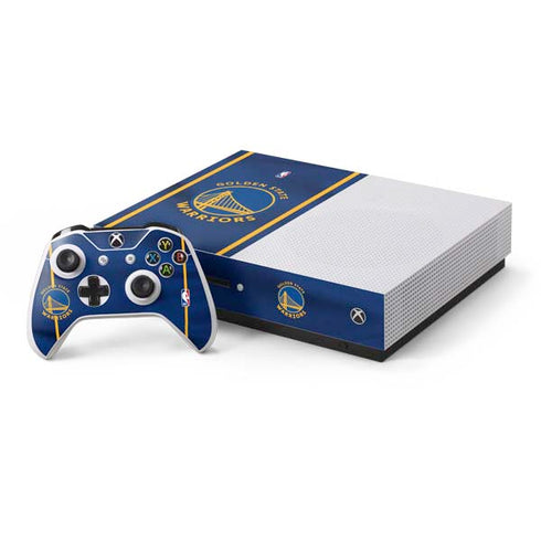 NBA Golden State Warriors Jersey Xbox One S Console and Controller Bundle Skin