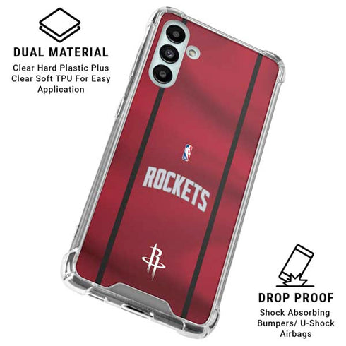 NBA Houston Rockets Jersey Galaxy A13 5G Clear Case