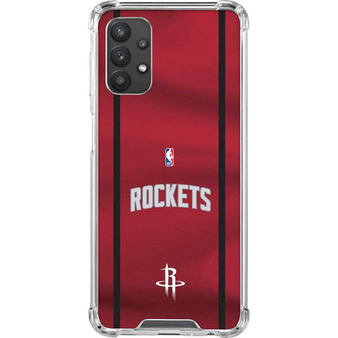 NBA Houston Rockets Jersey Galaxy A32 5G Clear Case