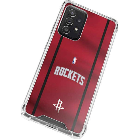 NBA Houston Rockets Jersey Galaxy A52 5G Clear Case