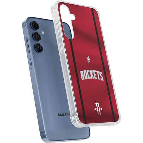 NBA Houston Rockets Jersey Galaxy A55 5G Clear Case