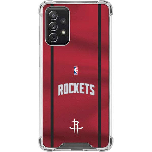 NBA Houston Rockets Jersey Galaxy A72 5G Clear Case
