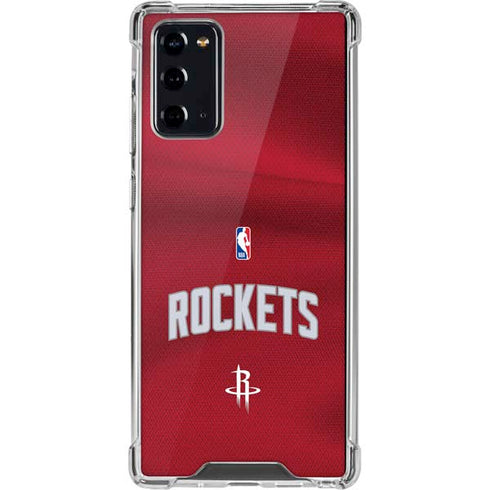 NBA Houston Rockets Jersey Galaxy Note20 5G Clear Case