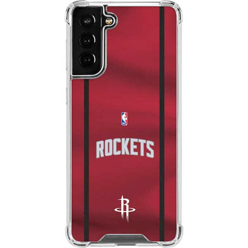 NBA Houston Rockets Jersey Galaxy S21 FE Clear Case