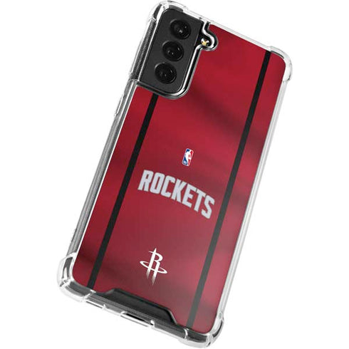 NBA Houston Rockets Jersey Galaxy S21 FE Clear Case