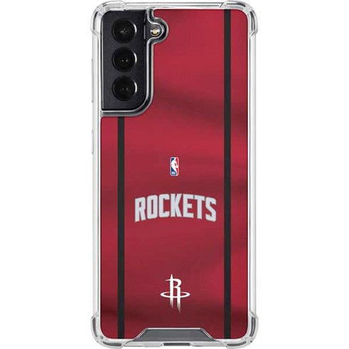 NBA Houston Rockets Jersey Galaxy S22 Clear Case