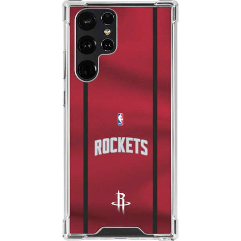 NBA Houston Rockets Jersey Galaxy S22 Ultra Clear Case