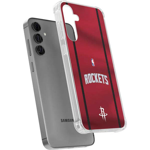 NBA Houston Rockets Jersey Galaxy S24 Plus Clear Case