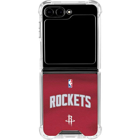NBA Houston Rockets Jersey Galaxy Z Flip5 5G Clear Case