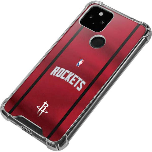 NBA Houston Rockets Jersey Google Pixel 5a 5G Clear Case
