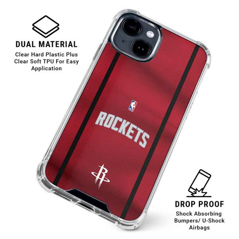 NBA Houston Rockets Jersey iPhone 14 Plus Clear Case