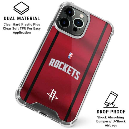 NBA Houston Rockets Jersey iPhone 15 Pro Max Clear Case