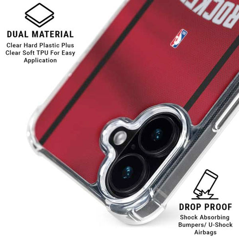 NBA Houston Rockets Jersey iPhone 16 Clear Case