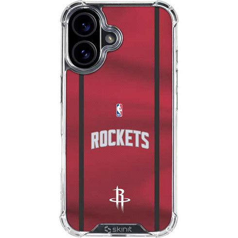 NBA Houston Rockets Jersey iPhone 16 Plus Clear Case