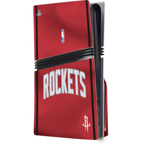 NBA Houston Rockets Jersey PS5 Pro Disk Console Skin