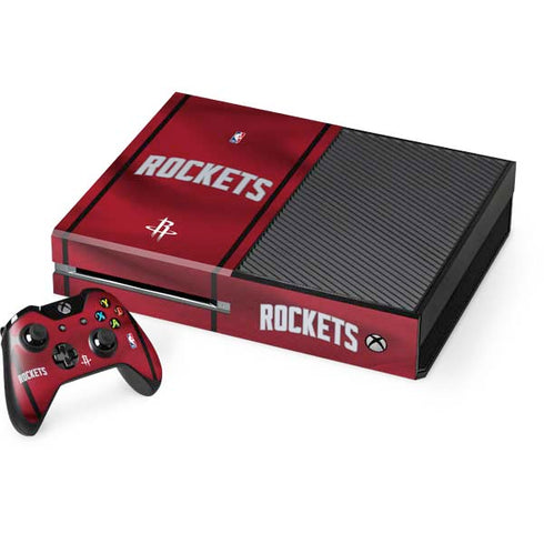 NBA Houston Rockets Jersey Xbox One Console and Controller Bundle Skin