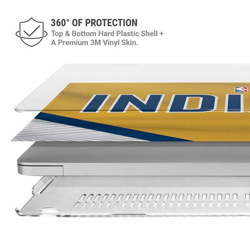 NBA Indiana Pacers Jersey MacBook Pro 15in (2016-19) Case plus Skin