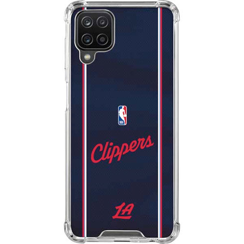 NBA LA Clippers Jersey Galaxy A12 Clear Case